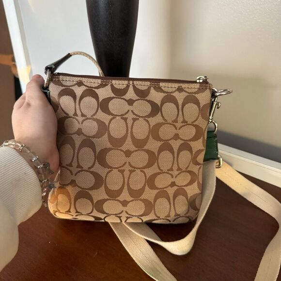 Coach Park Signature Swingback Monogram Crossbody Purse - Picture 4 of 7